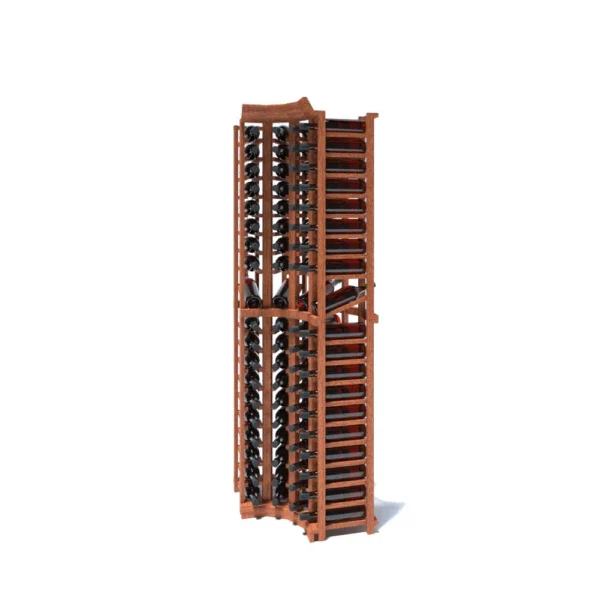 Kavisli Köşe - 80 Şişe 6,5 ft Şarap Rafı Seti - Görsel 3
